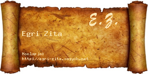 Egri Zita névjegykártya